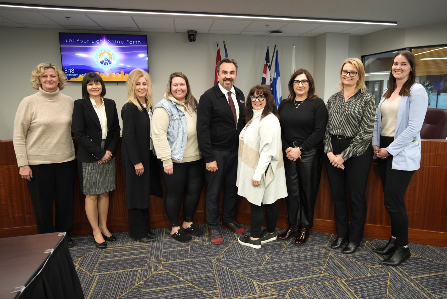 Photo of Bargaining Committees from new collective agreement with Edmonton Catholic teachers.