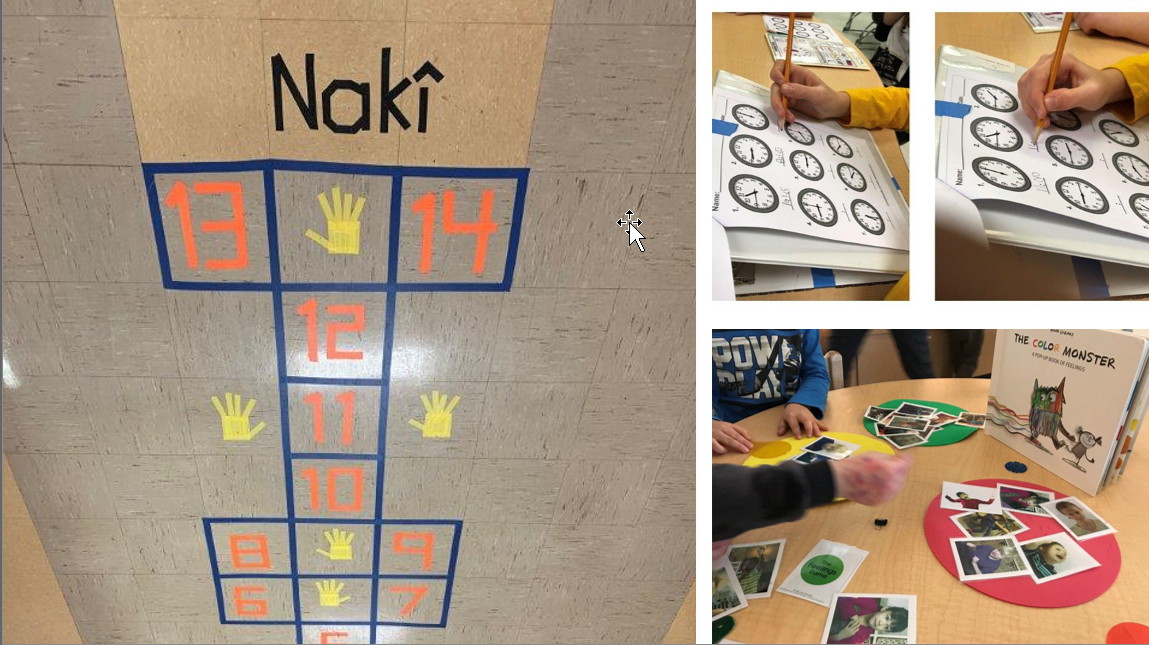 Collage of Occupational therapy activities with students