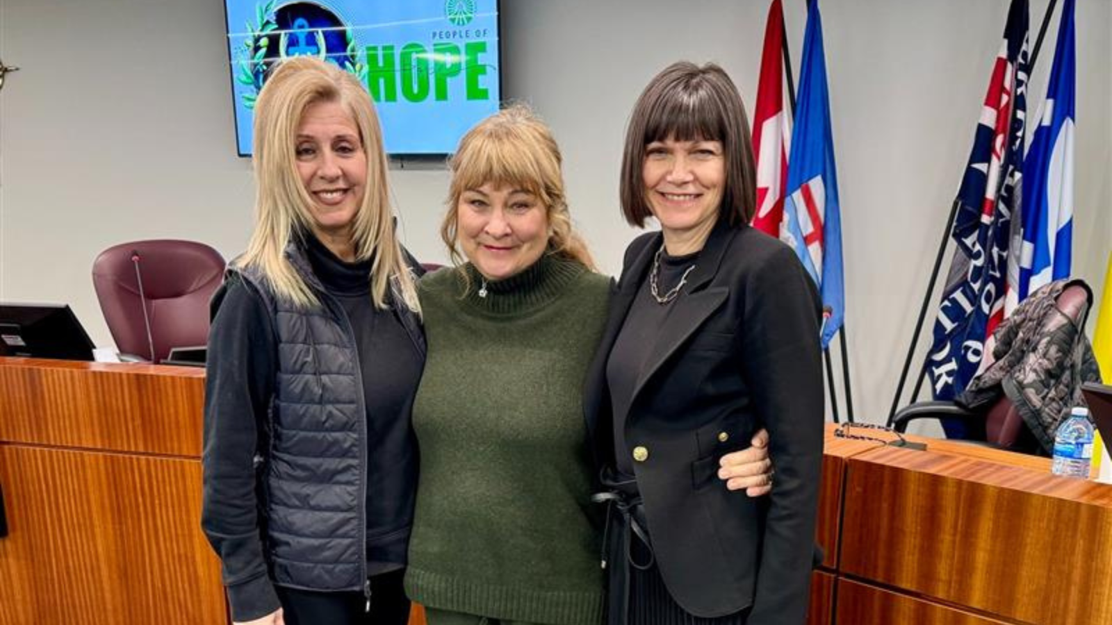 Trustees Palazzo and Engle with Chief Superintendent Anderson