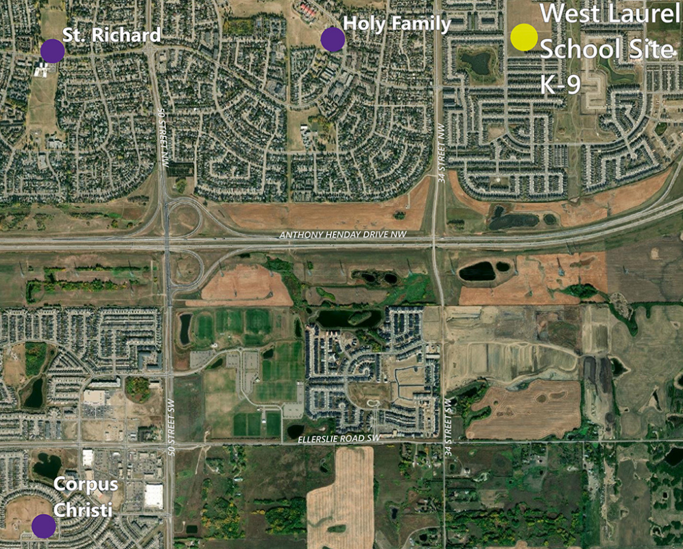Map of West Laurel School Site