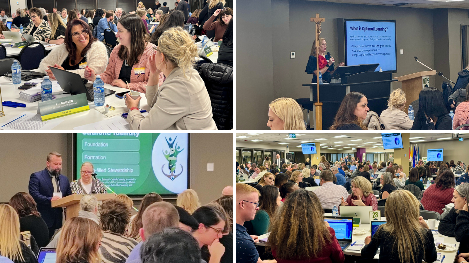 Collages of images from Community of School Councils Evening