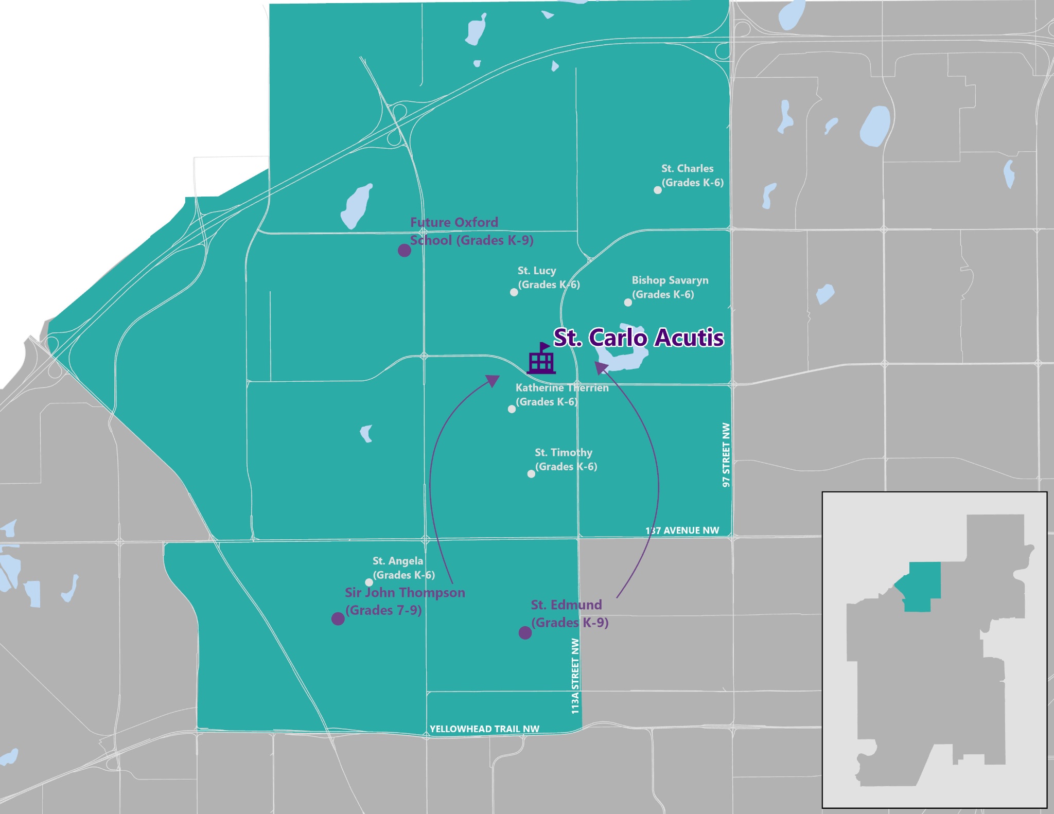 Proposed Attendance Area for St. Carlo Acutis