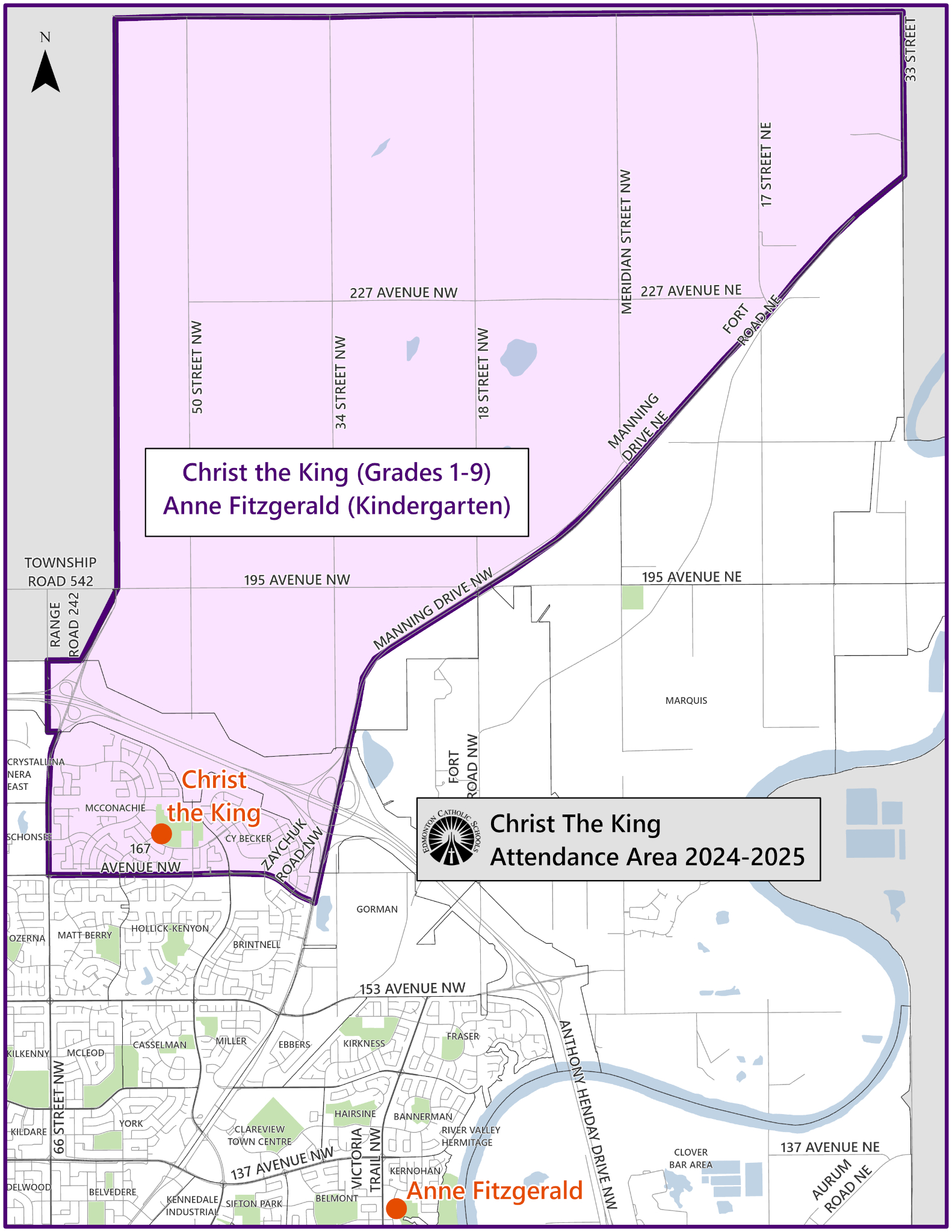 Christ The King Attendance Area