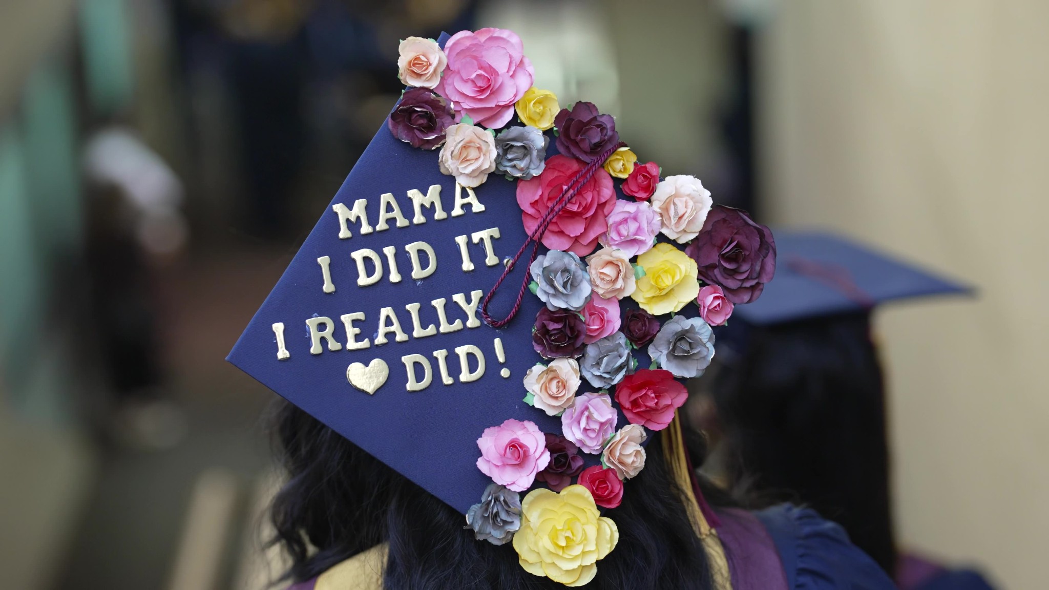 Graduation Hat that says, Mama I did it. I really did!
