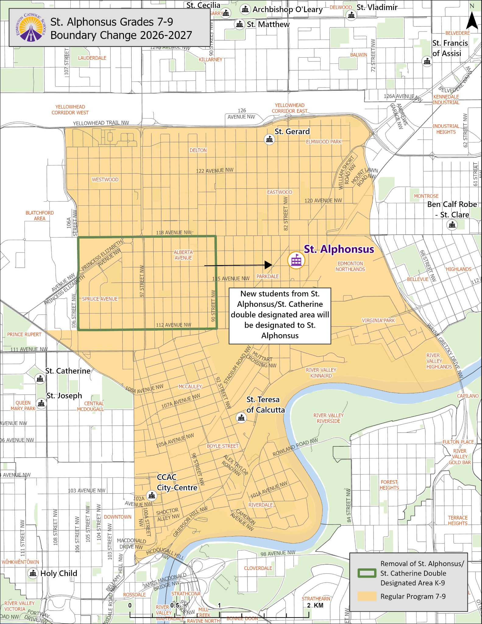 St Alphonsus Elementary Boundary